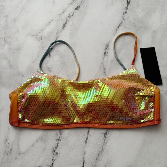 Gianni Bini x Dannijo New Sequin Frankie Top & Jacinda Bikini Bottom Set Swim M - Picture 2 of 8